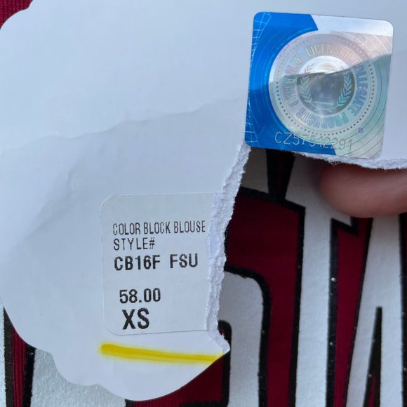 Florida State Long Sleeve XSmall Colorblock  NWT - Picture 5 of 15